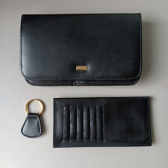 BUXTON BUXHYDE WOMEN'S BLACK WALLET Organizer NEW OLD STOCK Checkbook Key Chain - Picture 2 of 9